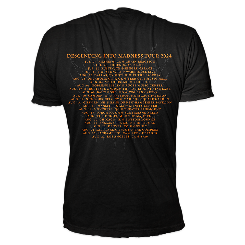 Orbit Culture - 2024 Descending Into Madness Orange Antlers Tour T-Shirt